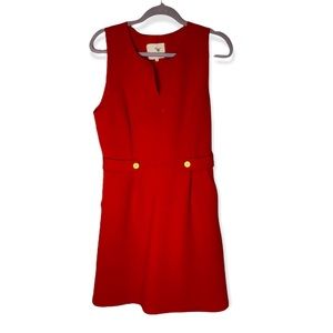 Anthropologie Tabitha 10 Sleeveless Fit & Flare Vneck Pocket Textured Knit Dress